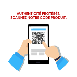 Authenticité protégée scannez le code QR de notre produit